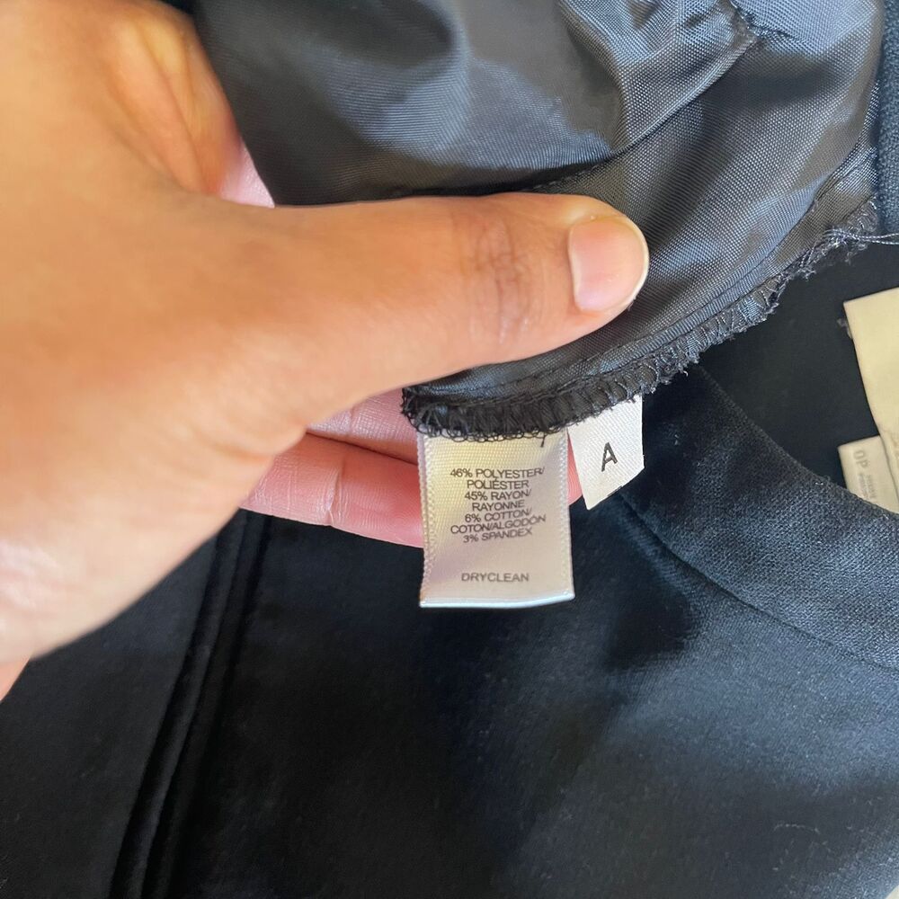 Loft Black Pencil Skirt 0P Size Petite Pockets Straight Career Office Work Wear - Picture 8 of 10